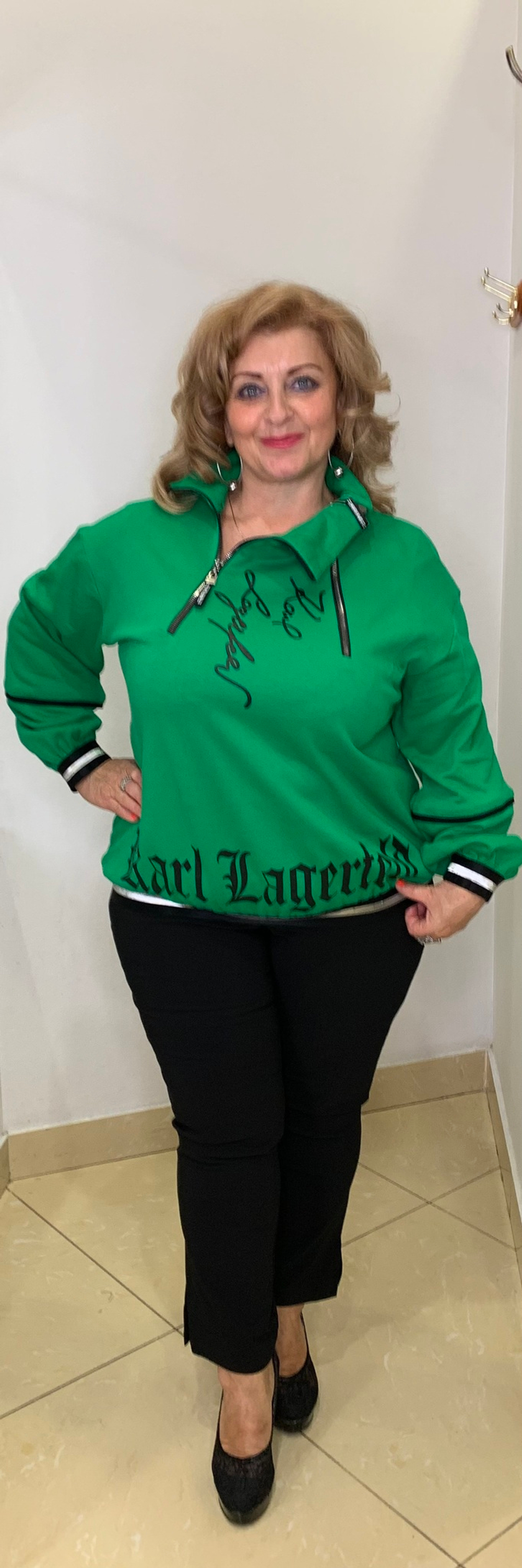 Джемпер-толстовка с 2 молниями и надписью