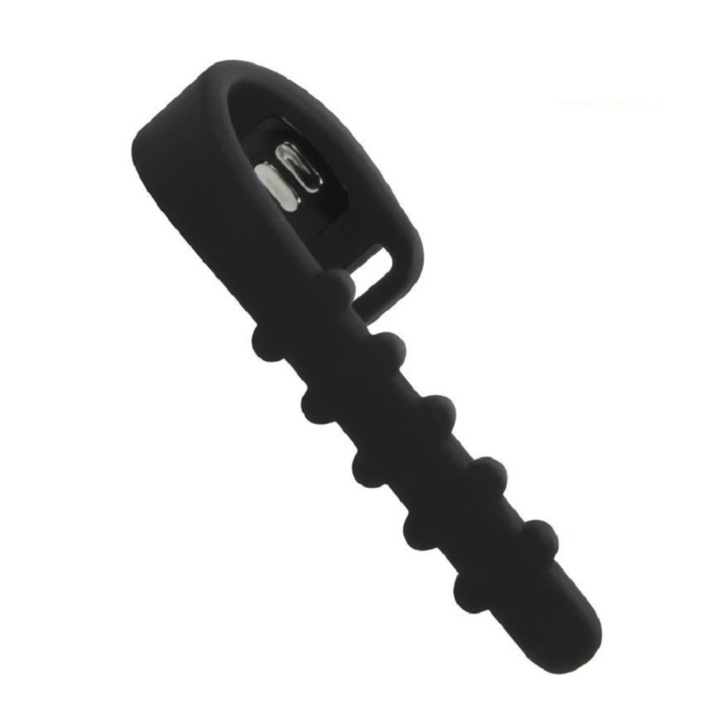 Эрекционное кольцо с электростимуляцией Sex Expert черное 2,8 см