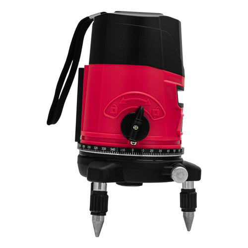 Лазерный уровень CRX-30R, 30 м, красный луч, батарейки, резьба 5/8"// MTX