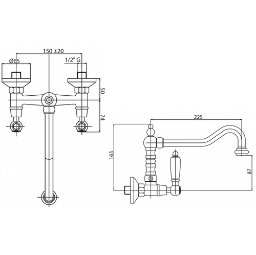 Смеситель для кухни Cezares First FIRST-LLP-02-Bi Бронза