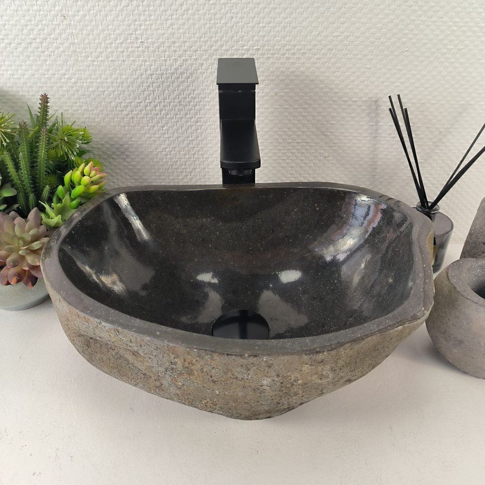 Раковина из речного камня RS-65448 41*29*15 0855