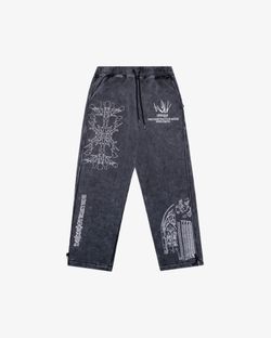 Штаны Temple Stone Wash Pants серые