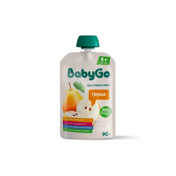 Пюре фруктовое Baby Go груша 90г с 4месяцев