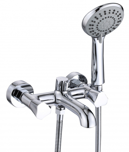 Смеситель для ванны V150131 двухвентильный латунный круглый хром