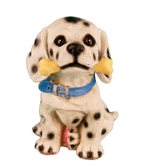 Собака Долматин с косточкой (полистоун)