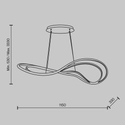 Люстра подвесная Maytoni Plons MOD283PL-L65BS3K