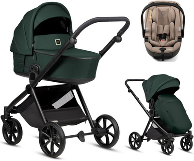 Детская коляска Tutis Mio 3 Plus Essential New 3 в 1 с автокреслом Beno Beige 1622240 Pacific Green