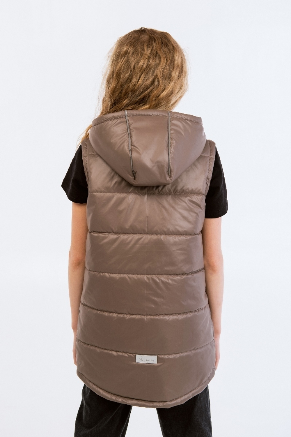 Жилет для девочки "Хэппи" кофе