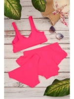 купальник раздельный 3 в 1 с топом и шорты-юбка