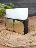 Салфетница черная с золотом