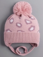 Шапка для девочки на завязках на осень