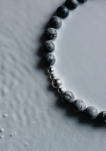 колье core из серой яшмы