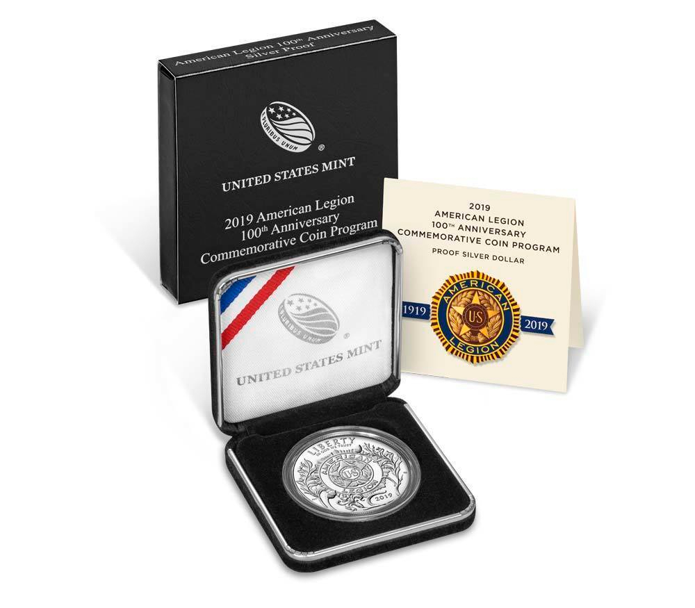 1 доллар. Американский легион. 100 лет со дня основания. США. 2019 г. PROOF