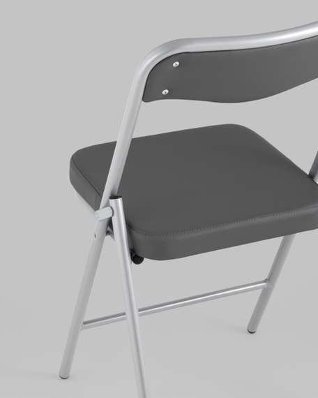 складной Джонни экокожа серый каркас металлик