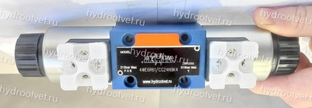 4WE6R61/CG24N9K4 - Гидрораспределитель золотниковый Ду 6 с электроуправлением, схема R (94), электроуправление G24, возврат - пружинный