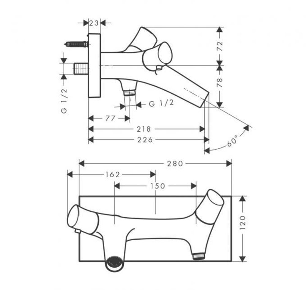 Термостат для ванны Axor Starck Organic 12410000