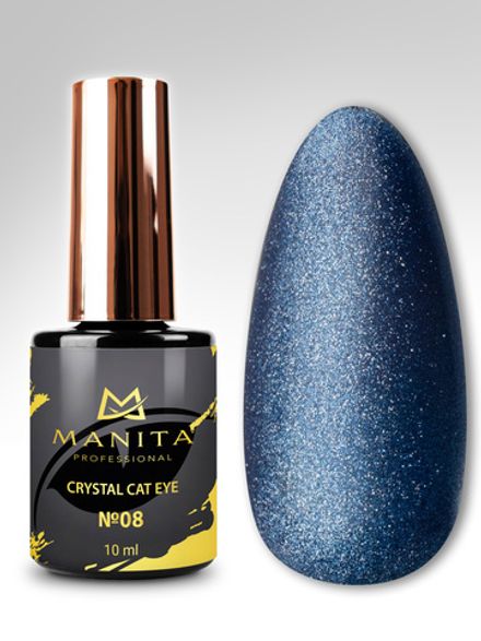 Manita Professional Crystal Cat`s Eye 08 - Гель-лак Кошачий глаз, 10мл