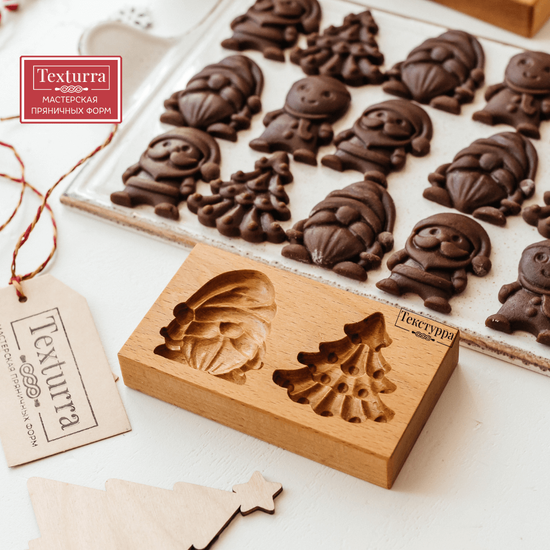 Пряничная форма Гном и ёлка