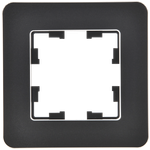 BRITE Рамка 1-местная РУ-1-1-Бр металл черный RE IEK