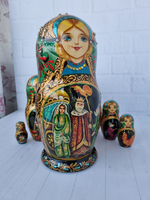 Матрешка "Сказка о золотом петушке" 7 мест