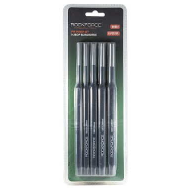 Набор выколоток удлиненных, 5пр. (4х200мм, 5.5х200мм, 6х200мм, 7х200мм, 8х200мм)в блистере RockForce##Rock FORCE RF-50512