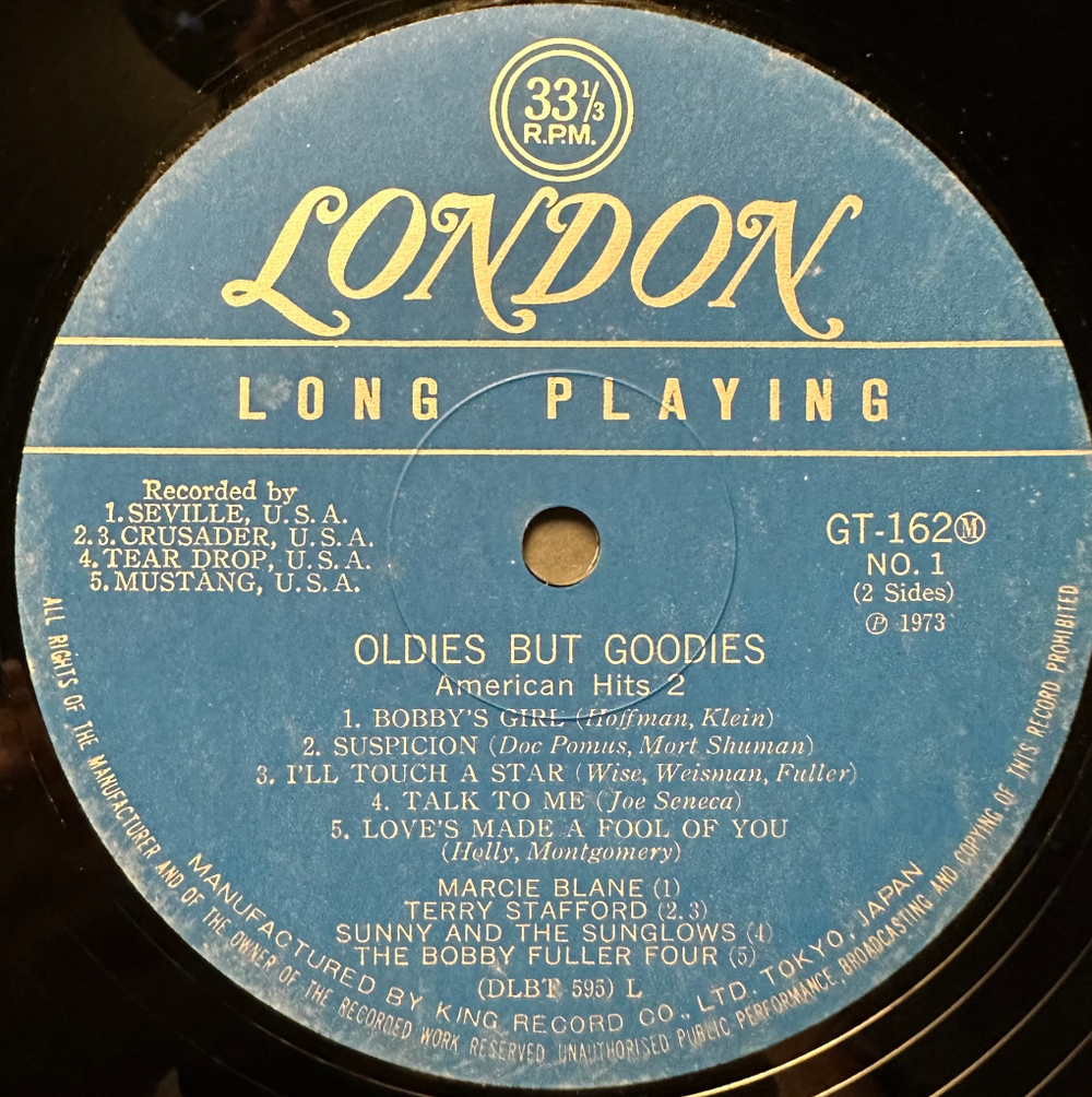 Oldies But Goodies American Hits 2 (Япония 1973г.)