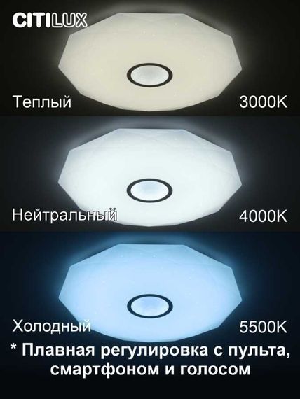 Потолочный светодиодный светильник Citilux Диамант Смарт CL713A100G