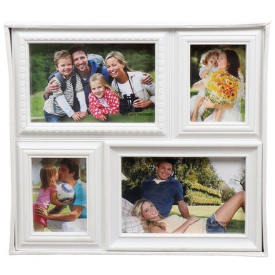 Фоторамка Коллаж 28*25см 2 фото 10*15см+ 2 фото 6*9см 5306бел