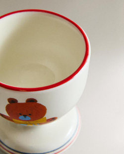ZARA HOME X THE ANIMALS OBSERVATORY ФАРФОРОВАЯ ПОДСТАВКА ДЛЯ ЯИЦ "МЕДВЕДЬ", РАЗНОЦВЕТНЫЙ