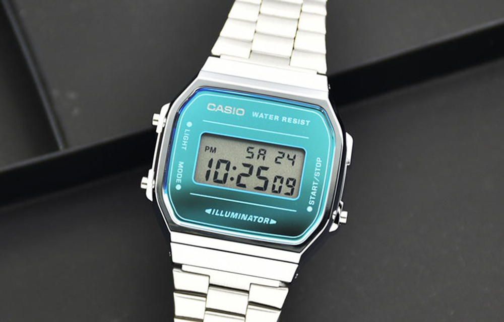 CASIO Women"s VINTAGE Series Blue Watch A168WEM-2