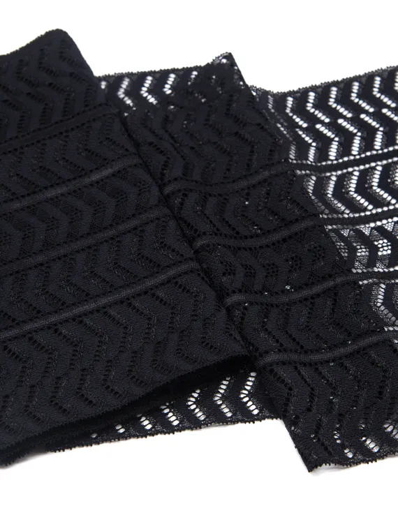 274 Кружево эластичное 19 см, Италия, черный 170