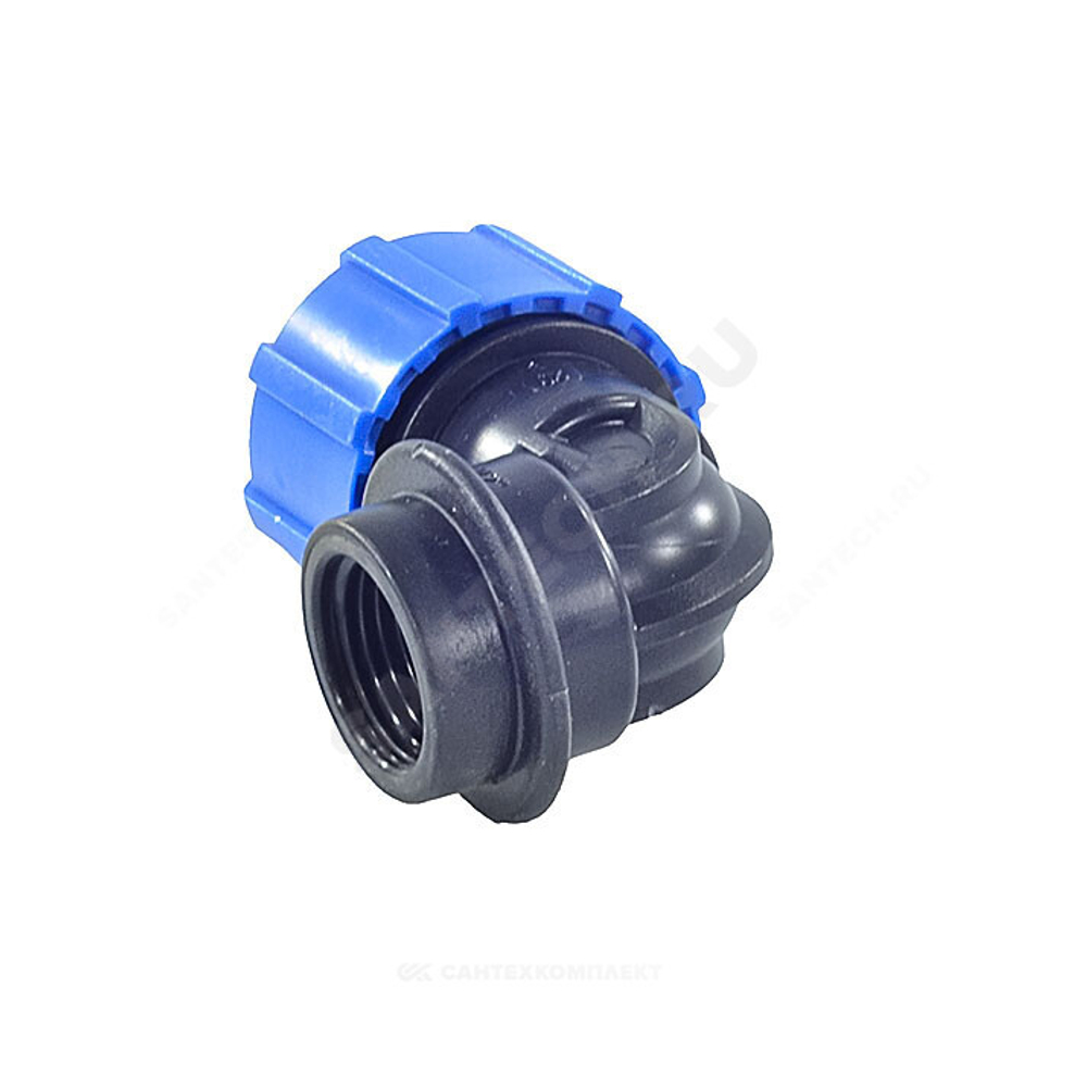 Отвод компрессионный ПЭ Дн 20х1/2"х90гр ВР Ру16 ТПК-АКВА 50022012
