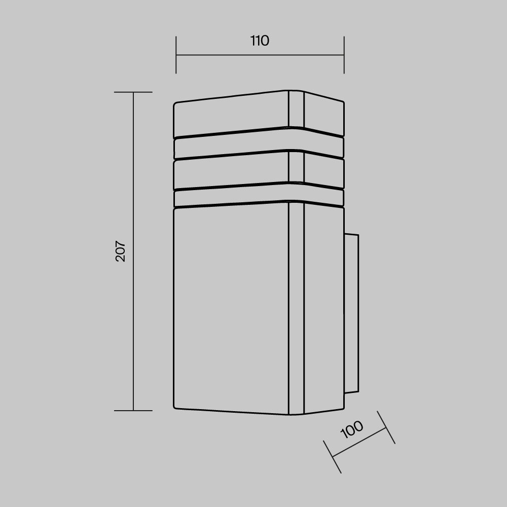 Уличный настенный светильник Outdoor O578WL-01B