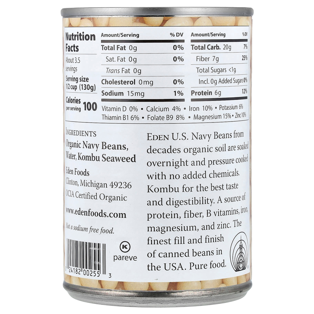 Eden Foods, органическая фасоль, 425 г (15 унций)
