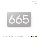 Номер на дверь 665, табличка на дверь для офиса, квартиры, кабинета, аудитории, склада, серая 120х70 мм, Айдентика Технолоджи