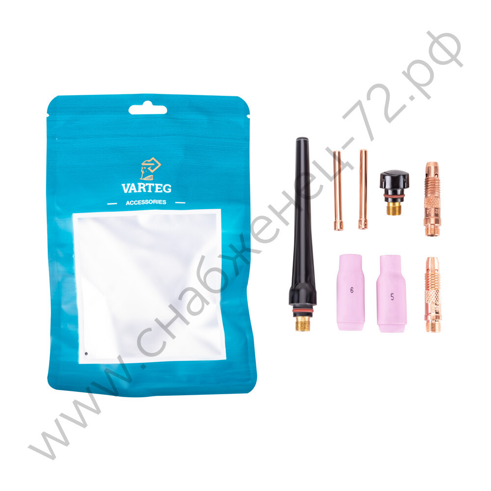 Varteg Горелка TIG-18 8м (разъем 35мм2, с кнопкой, ж/охл.) (пр-во FoxWeld/КНР)