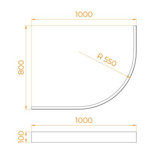 Экран для душевого поддона поддона RGW NG-41 (800x1000)