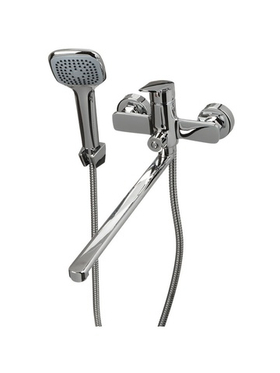 Смеситель ванна MELODIA Waltz картридж 35мм длинный излив 350мм поворотн.аэратор, хром MDV30141