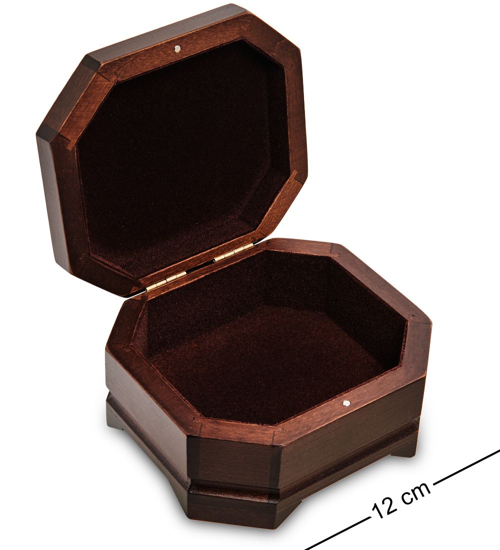 GAEM Art JW-05/02 Шкатулка дер. с украшением «Розы» 12х11 см