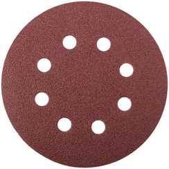 Круги шлифовальные 5 шт., 125 мм, Р80, 8 отверстий FIT IT 39664