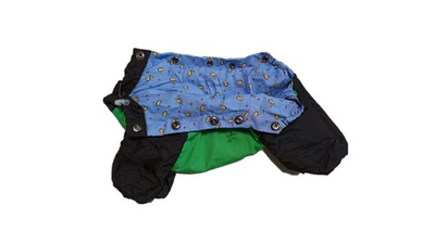 Комбинезон,  утепленный байкой 20 мальчик (обхват груди 35 - 40) зеленый - черный