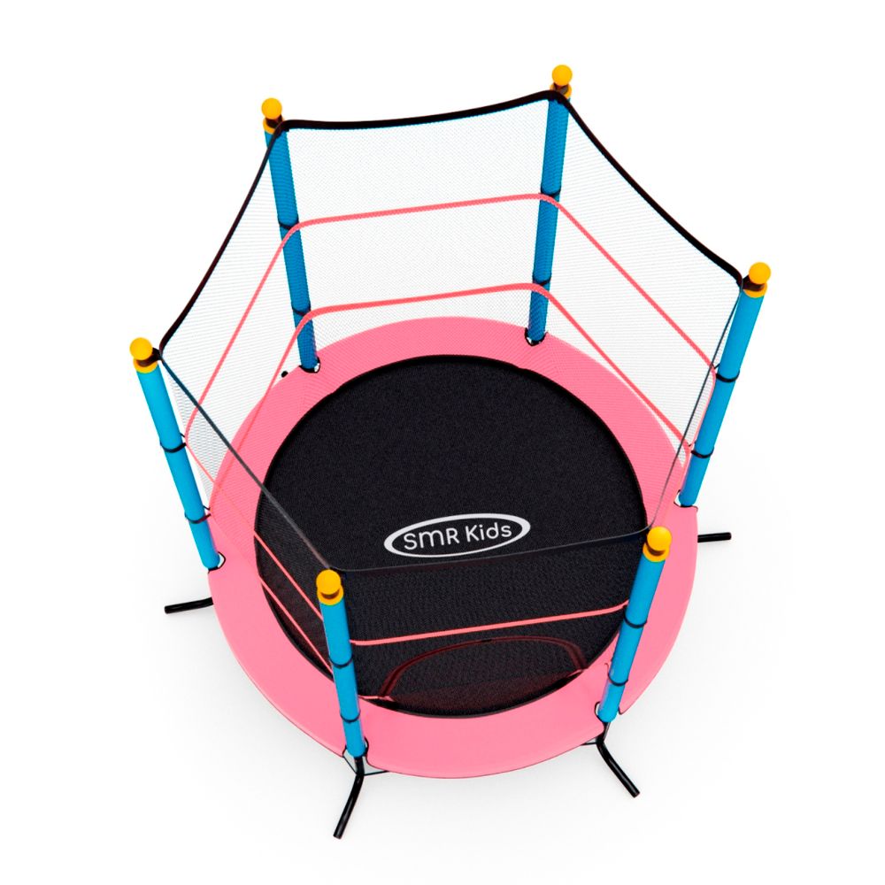 Батут детский DFC SMRKIDS 55&amp;quot; с сеткой, PINK