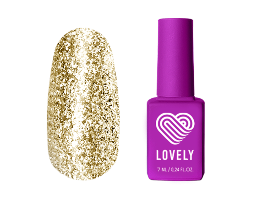 Гель-лак светоотражающий с фольгой Lovely, коллекция Shine Reflect, SR02, 7 ml