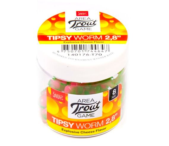 Слаги съедобные LJ Pro Series TIPSY WORM 2,8in (7,12 см), цв. T70, 8 шт.