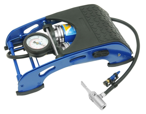 Насос ножной Kraft двойной с манометром
