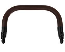 Детская коляска Roan Esso 2025 Кожа 3 в 1 с автокреслом Tutis Elo Black ESSK/210/1 Black /Black/руч.Тем.коричневый