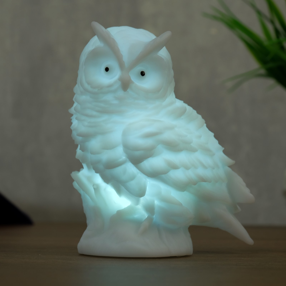4761894 Ночник "Сова" LED батарейки 3хLR белый фосфорный 10x7xx12 см