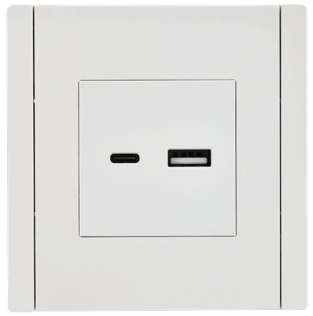 FORTE&PIANO Розетка USB A+C 3,1А FP250 белый IEK