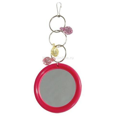 Игрушка для птиц "Зеркало с украшением", 140*60мм, Triol