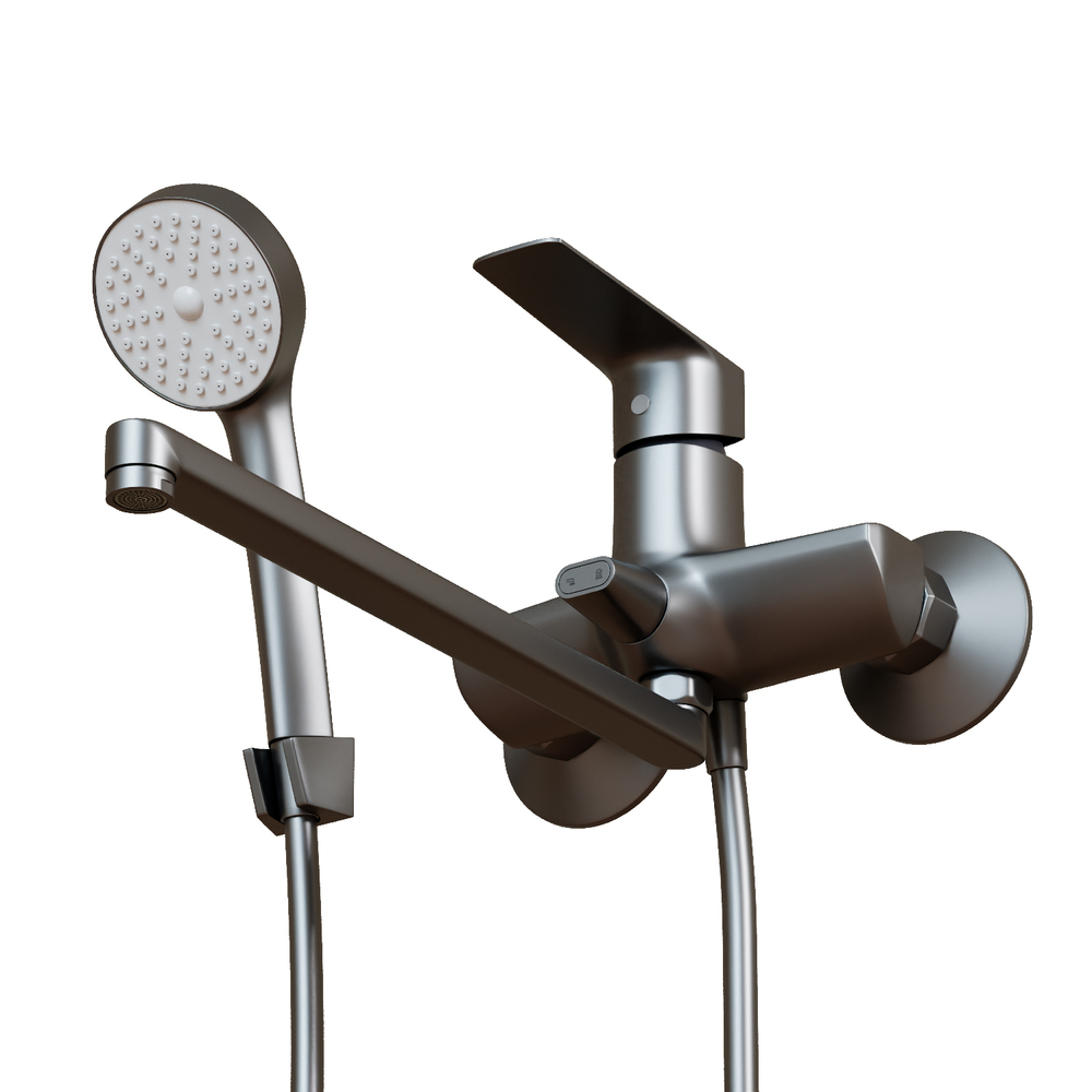 Смеситель для ванны и раковины 35k MIXLINE ML15-02GR ГРАФИТ